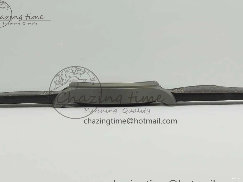 MIROTIME 0310 SmartChoice Mark XVIII IW327006 Titanium M+F 1:1 Best Edition Black Dial on Brown Leather Strap A 7145